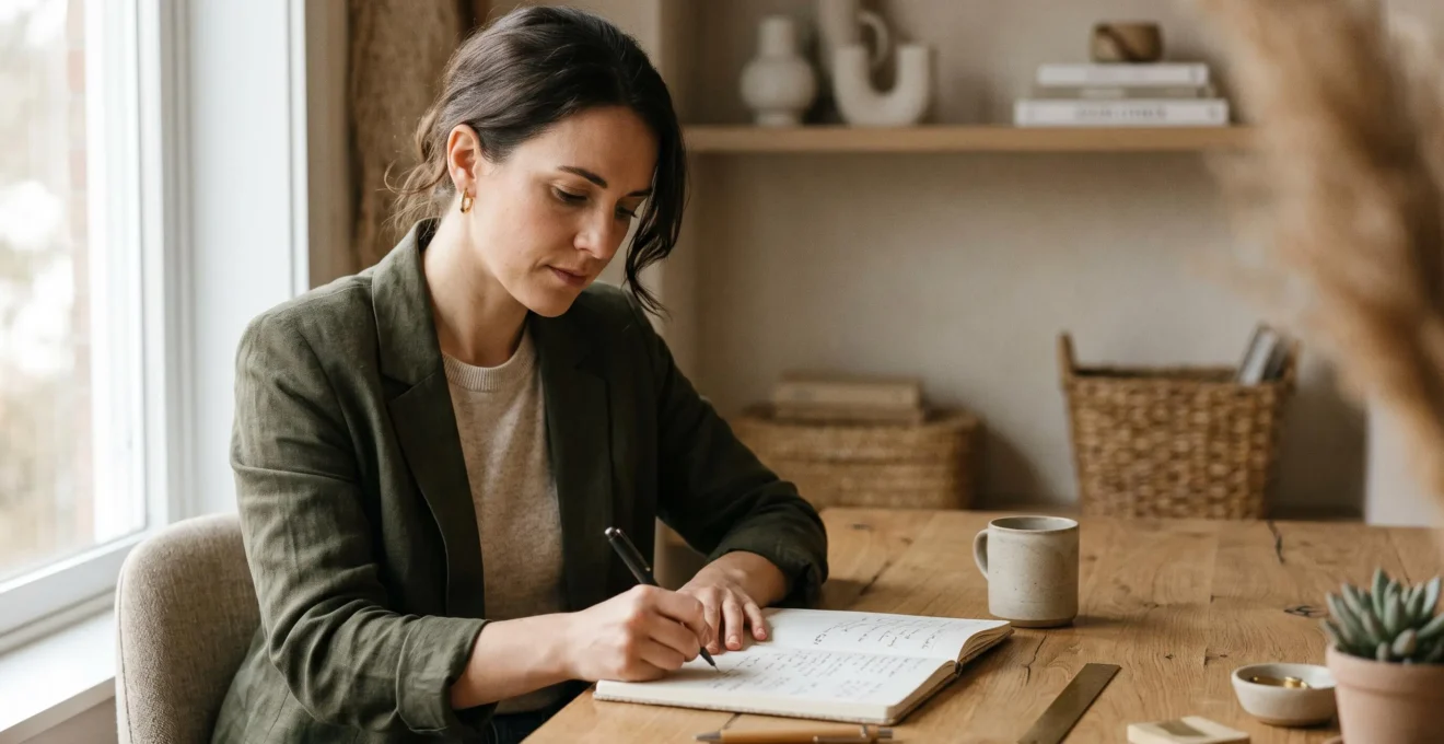 Femme indépendante dans le secteur de la mode et beauté travaillant sur sa stratégie tarifaire
