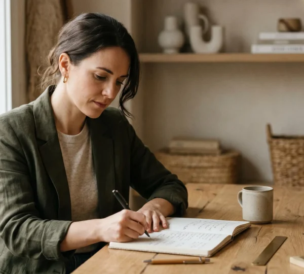 Femme indépendante dans le secteur de la mode et beauté travaillant sur sa stratégie tarifaire